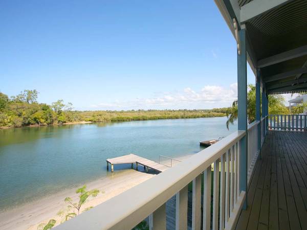 Riverfront Home with Private Sandy Beach and Jetty Picture