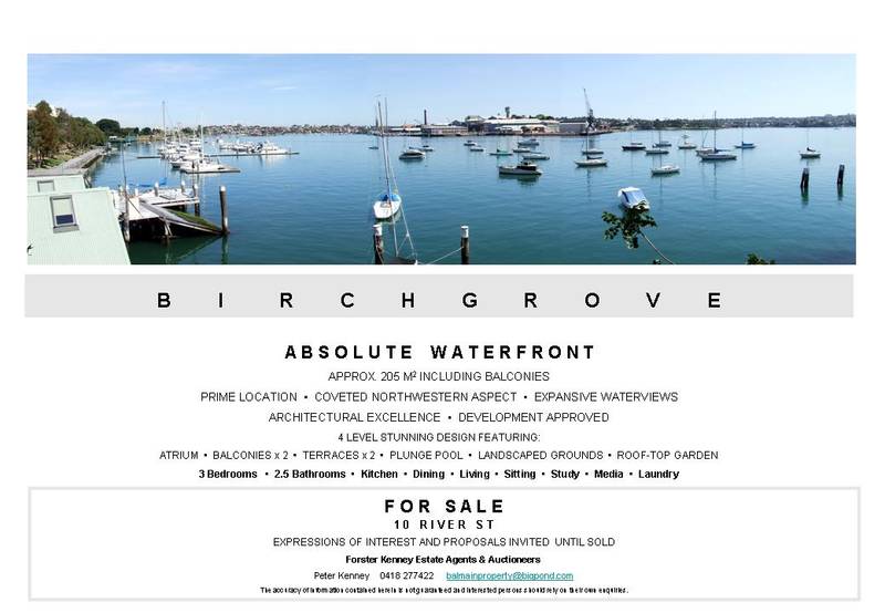 BIRCHGROVE - ABSOLUTE WATERFRONT with D.A. Approval for 4 level Residence or create your own vision......... Picture 3