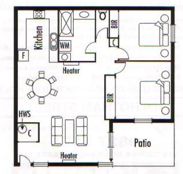 Spacious 2br
apartment with great outdoor patio and courtyard Picture 1