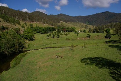 Your own beautiful valley with river meandering through Picture