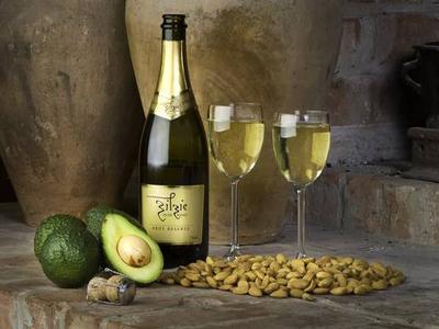 Almonds, Avocados, Chardonnay Picture Almonds, Avocados, Chardonnay Picture