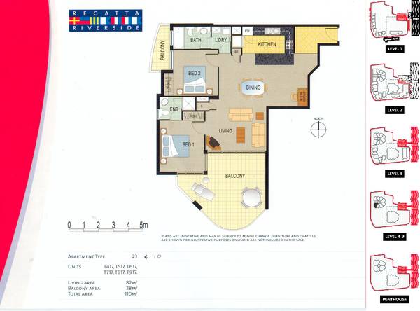 2 Bedroom + 2 bathroom on level 7 with River Views - MOVE IN NOW - inspect anytime - Open Saturday 10.30 - 11.00 am Picture 2